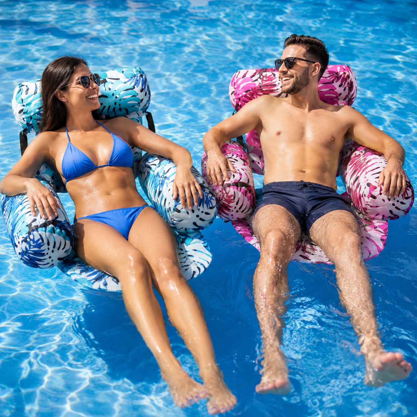Pool Lounger Inflatable - 1 szt. Dmuchane leżaki do pływania,
