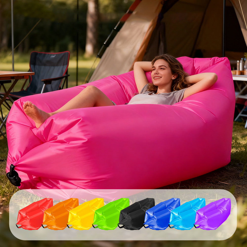 Pool Lounger Inflatable - Wielokolorowa, pojedyncza, dmuchana sofa, przenośna, idealna