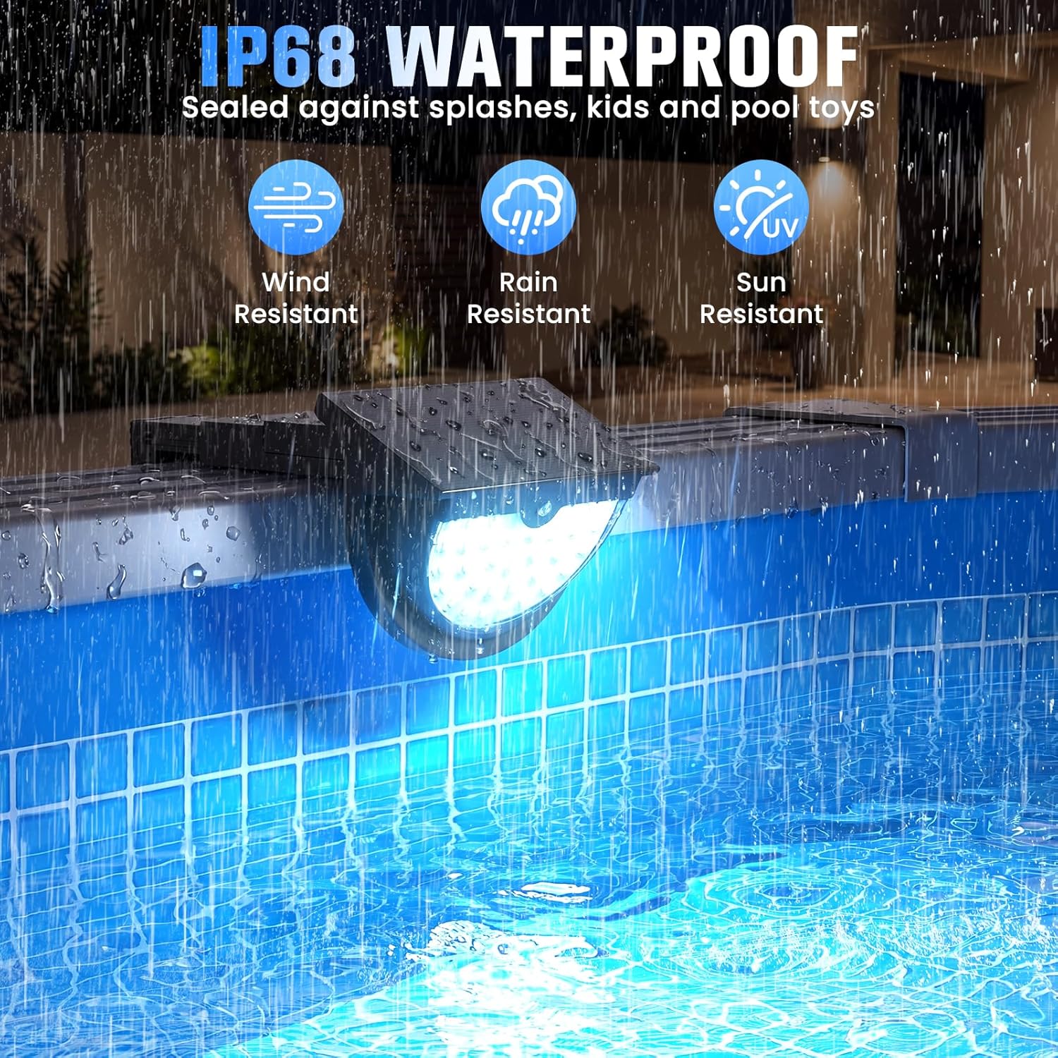 Solarne lampki do basenu, wiel – Pool Light Solar Rechargeable recenzja i cena