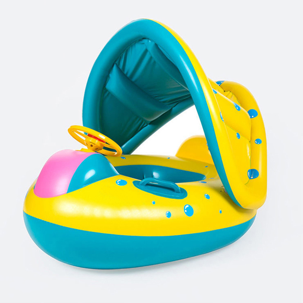 1 SZT. Żółta Dmuchana Mata do  – Pool Float Ring Inflatable recenzja i cena