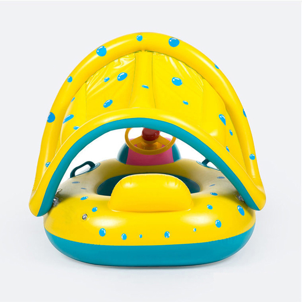 1 SZT. Żółta Dmuchana Mata do  – Pool Float Ring Inflatable recenzja i cena