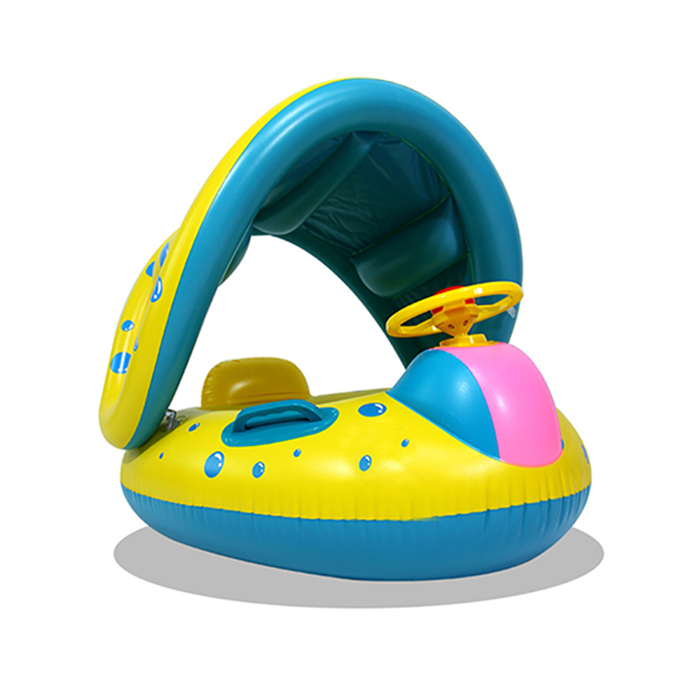1 SZT. Żółta Dmuchana Mata do  – Pool Float Ring Inflatable recenzja i cena