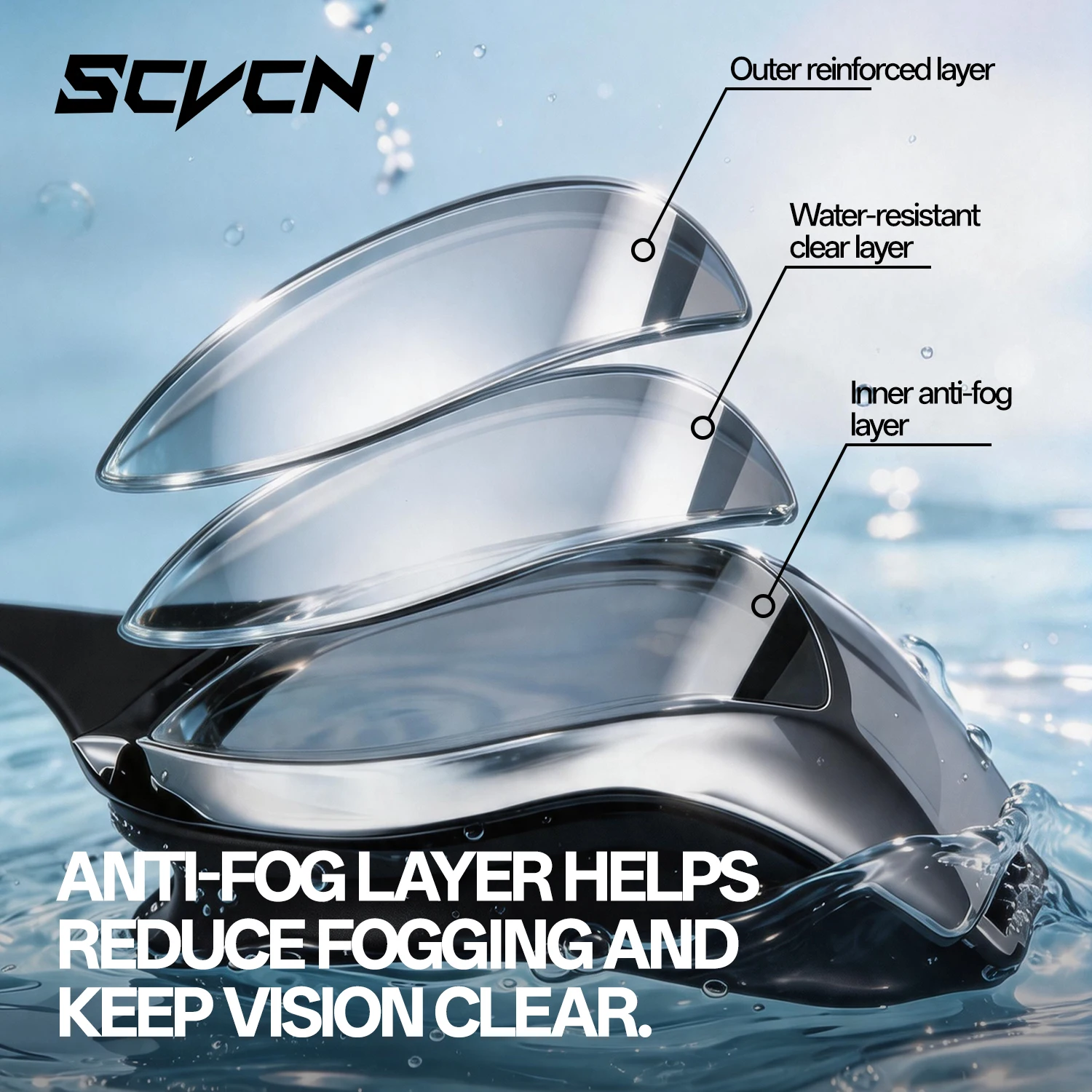 SCVCN – nowe, profesjonalne ok – Swim Goggles Anti Fog Uv recenzja i cena